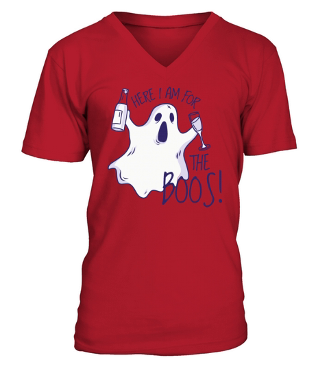 here im for the boos funny ghost t-shirt Men's V-Neck T-shirt