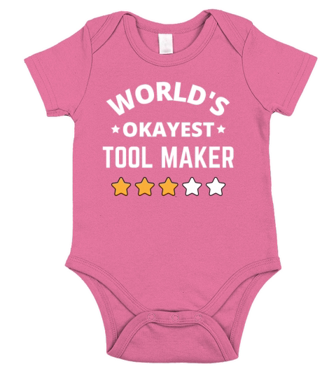 Worlds Okayest Tool Maker Gift Short Sleeve Baby One-Piece
