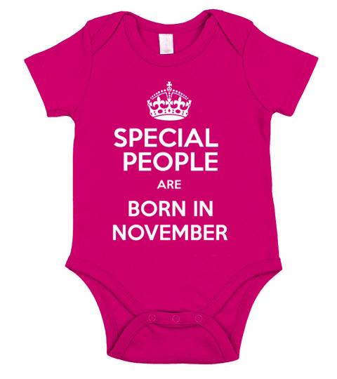 BORN IN NOVEMBER Short Sleeve Baby One-Piece