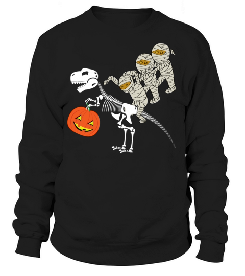 Skeleton Riding Mummy Dinosaur shirt Women's Sweatshirt