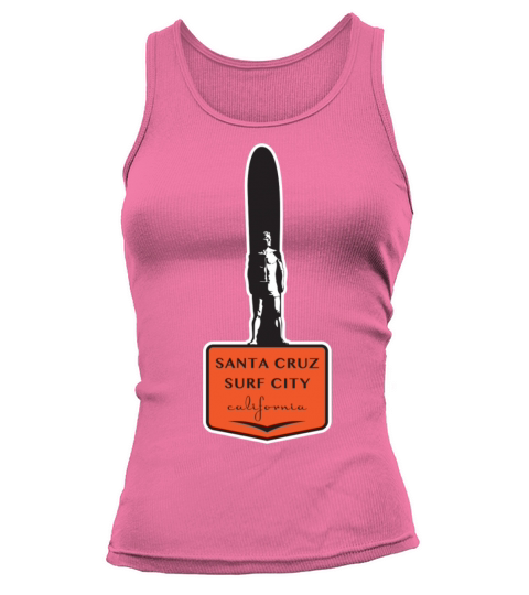 Santa Cruz California Surfer Statue on Podium Women's Tank Top