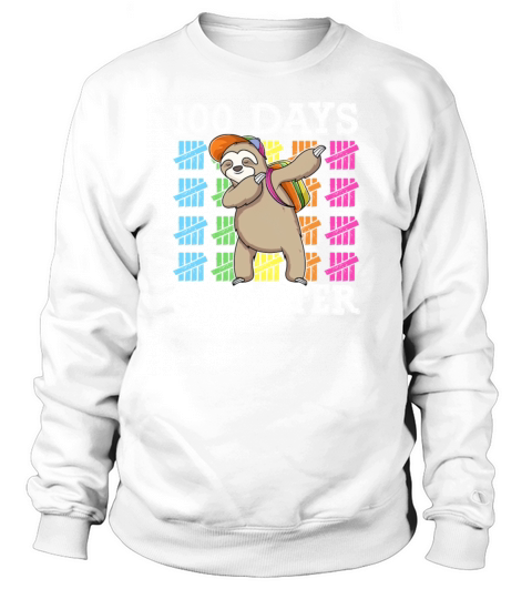 100 Days Of School Dabbing Sloth Smarter Boys Kids Women's Sweatshirt