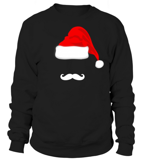 Santa Hat and Mustache Men's Sweatshirt