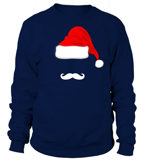 Santa Hat and Mustache Women's Sweatshirt