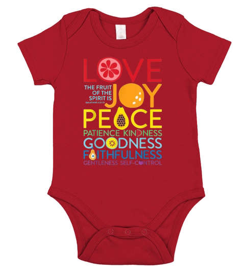 Fruit Of The Spirit Galatians Inspirational Christian Short Sleeve Baby One-Piece