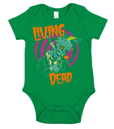 Horror Art The Living Zombie Psychobilly Punk Art Short Sleeve Baby One-Piece