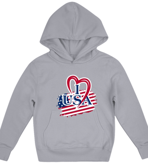 I Love USA Kids Hoodie