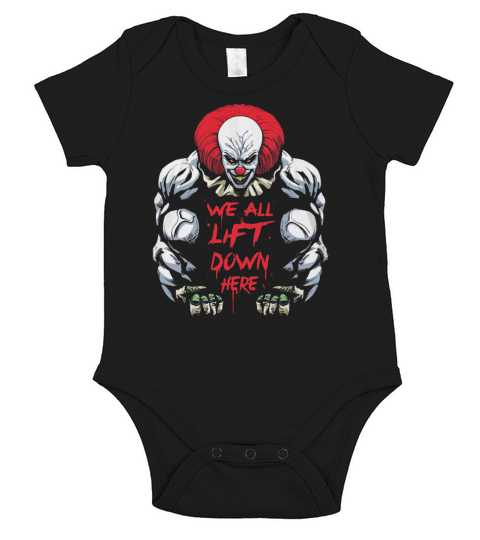 Pennywise we all lift down here IT Short Sleeve Baby One-Piece