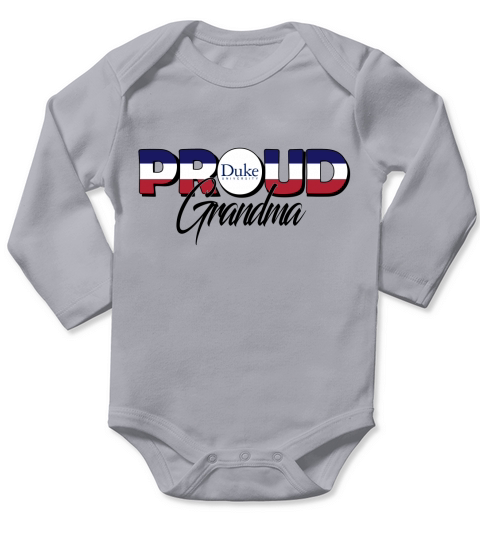 Proud Grandma Duke University Best Family Gifts Long Sleeve Baby One-Piece