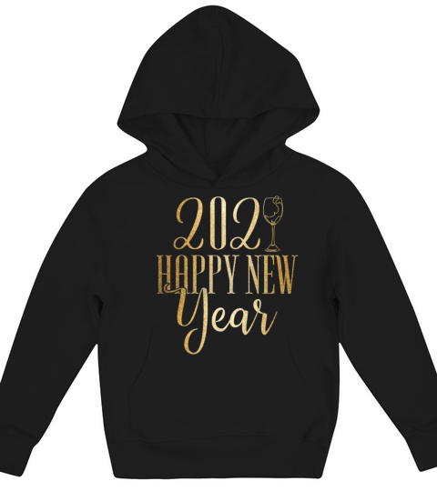 2020 wine new year gold Kids Hoodie
