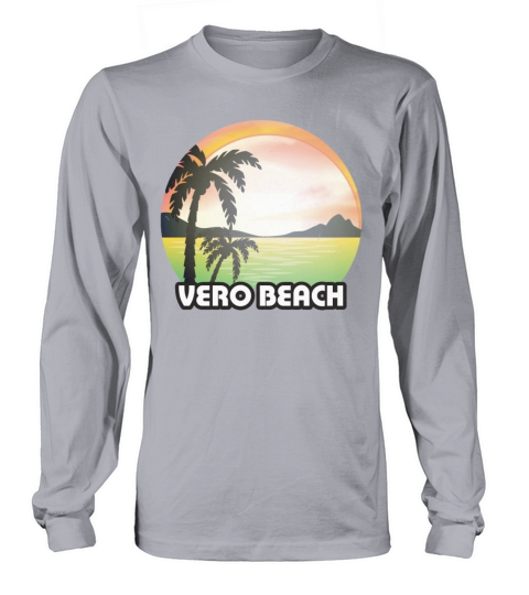 Vintage Vero Beach Florida FL Retro 70s Summer Men's Long Sleeve