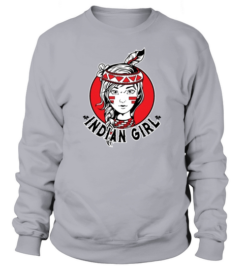 Indian Girl Warrior Skull Is Ready For Battle Men's Sweatshirt