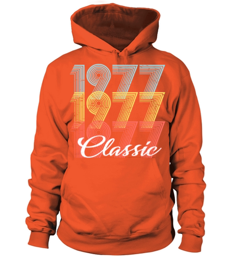 Classic Vintage 44th birthday Shirt Born In 1977 Women's Hoodie