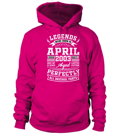 18th Birthday April Gift Vintage 2003 18 Years Women's Hoodie