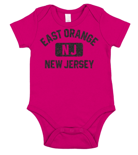 East Orange New Jersey Gym Black With Distressed B Short Sleeve Baby One-Piece