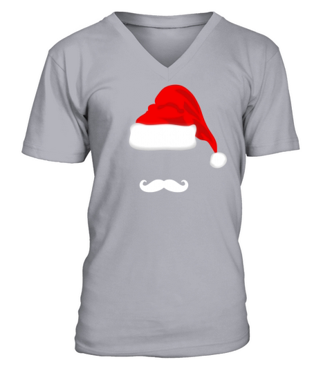 Santa Hat and Mustache Men's V-Neck T-shirt