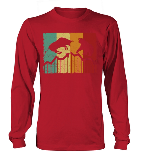 Dividend Stock Market Bull and Bear Gift Idea Women's Long Sleeve