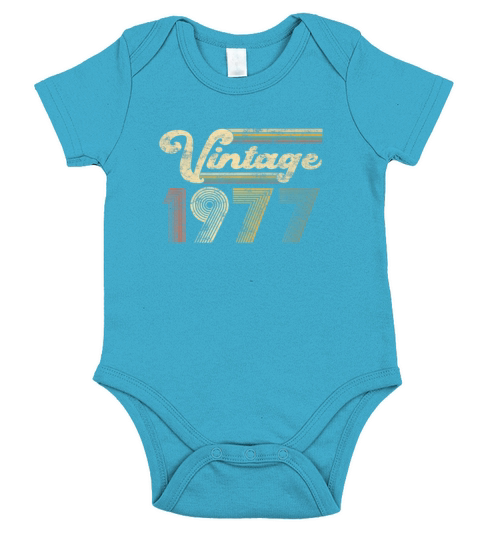 44 Years Old - Vintage Best Of 1977 44Th Birthday Short Sleeve Baby One-Piece