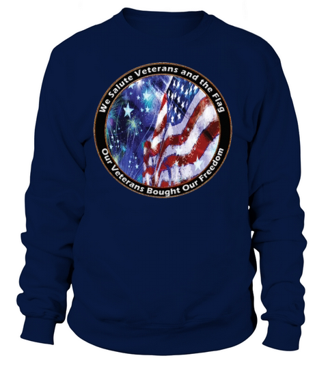 we salute veterans and the flag Women's Sweatshirt