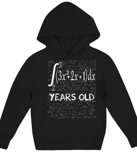Funny Math Geek Integral Calculus 25th Birthday 25 Kids Hoodie