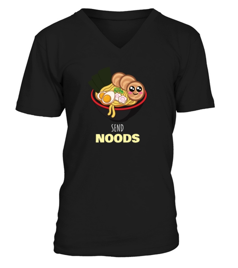 Send Noods Funny Ramen Noodles Pun Men's V-Neck T-shirt