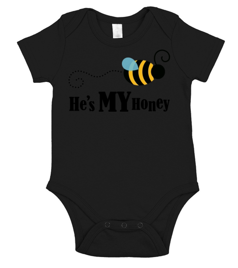 Hes My Honey Couples Short Sleeve Baby One-Piece