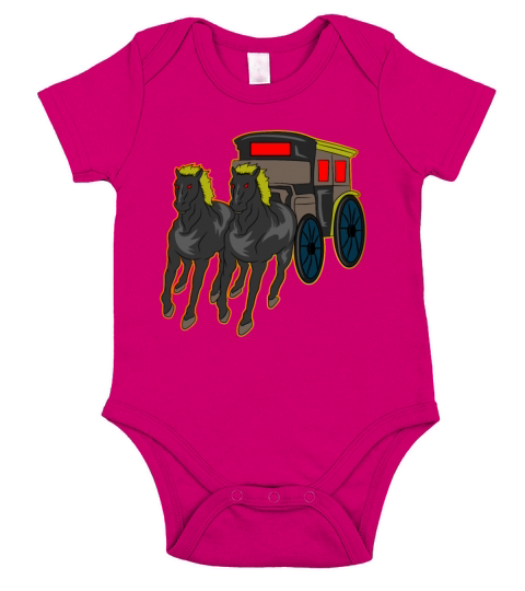 Horse-drawn carriage Halloween Short Sleeve Baby One-Piece