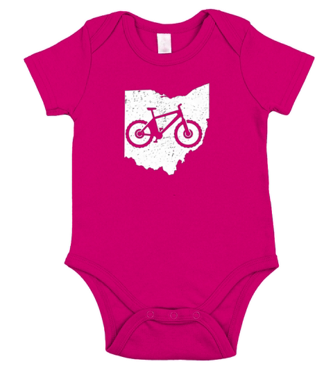 Ohio Mountain Bike Shirt Biking Cycling MTB Biker Gift Tee Short Sleeve Baby One-Piece