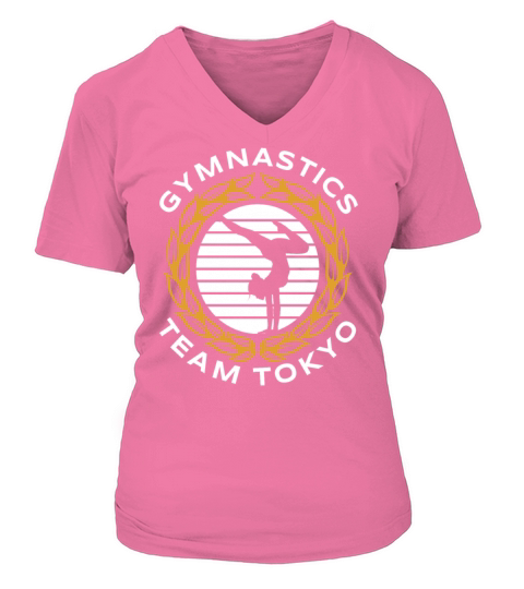 Gymnastics Team Tokyo Olympics 2021 V-neck T-Shirt Woman
