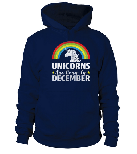 Unicorns Are Born In December Women's Hoodie