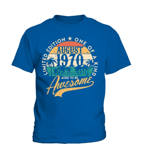 August 1970 birthday gifts for men women Vintage Kids T-Shirt