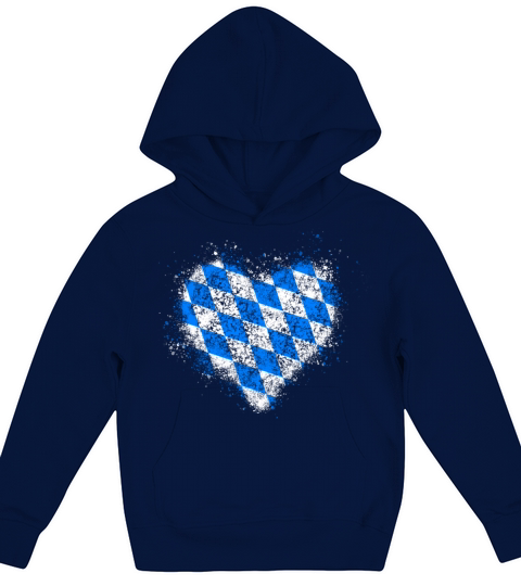 Heart Bavaria Flag Vintage Kids Hoodie
