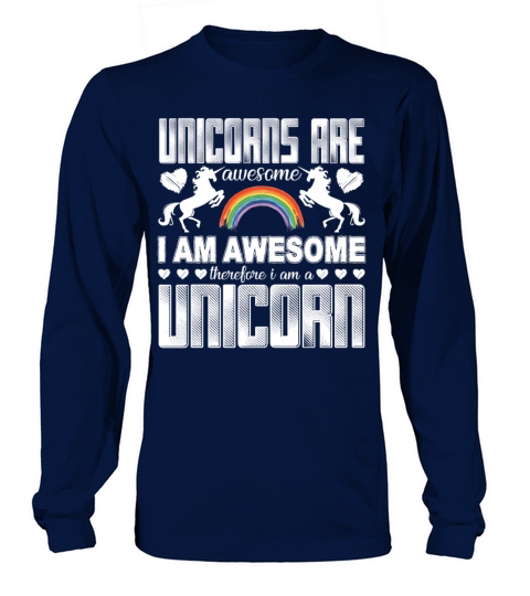 Unicorns Are Awesome Shirt Women's Long Sleeve