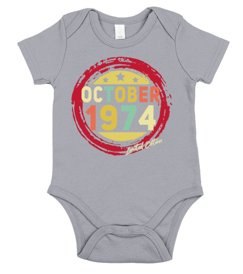 1974 In October Gift Idea Short Sleeve Baby One-Piece