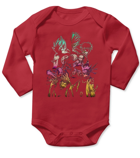 Goku Ichigo Natsu Luffy Saitama and Naruto Tshirt Long Sleeve Baby One-Piece