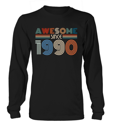 1990 Vintage born in Retro age Birthday gift idea Women's Long Sleeve