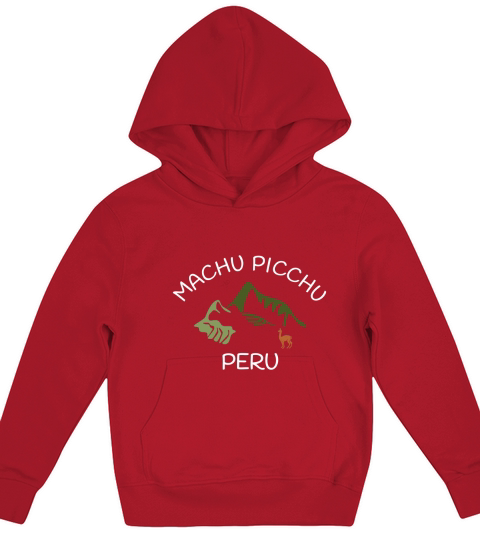 Machu Picchu Souvenir  Peru  Inca Citadel Llama Kids Hoodie