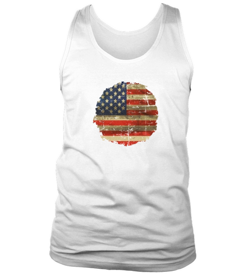 12 Vintage Distress US Flag 1 Tank Top Unisex