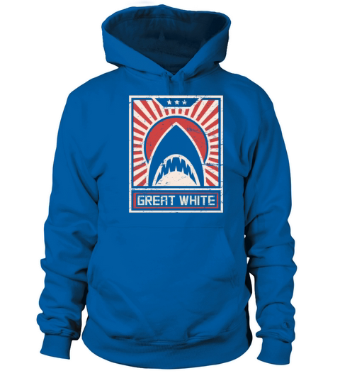 Vintage Propaganda Great White Shark Women's Hoodie