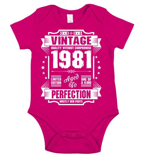 Vintage 1981 Perfection Short Sleeve Baby One-Piece