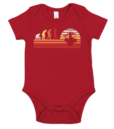 Retro Drumming VIntage Drummer Short Sleeve Baby One-Piece