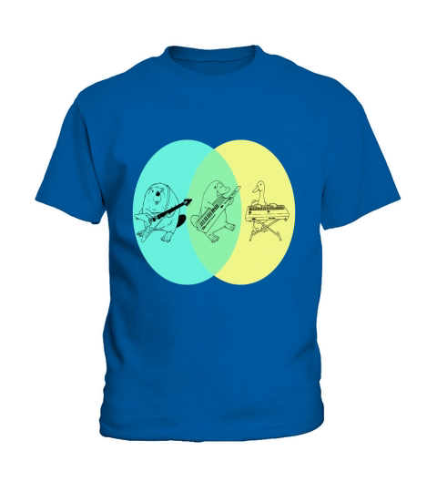 Keytar Platypus Venn Diagram - Womens Performance T-Shirt 1 Kids T-Shirt