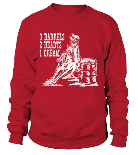 3 Barrels 2 Hearts 1 Dream Barrel Racing Men's Sweatshirt