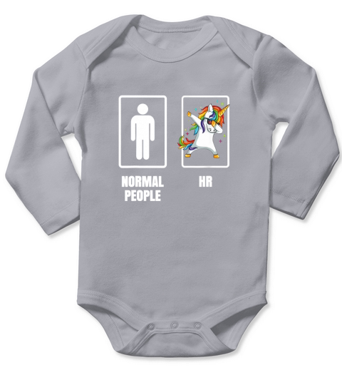 Dabbing Unicorn Boss & HR Human Resource Manager Office Long Sleeve Baby One-Piece