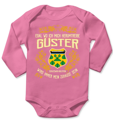 Egal wo ich mich herumtreibe GÜSTER Long Sleeve Baby One-Piece
