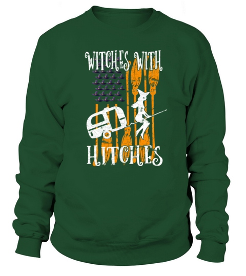 Womens Witches With Hitches Funny Halloween Women's Sweatshirt