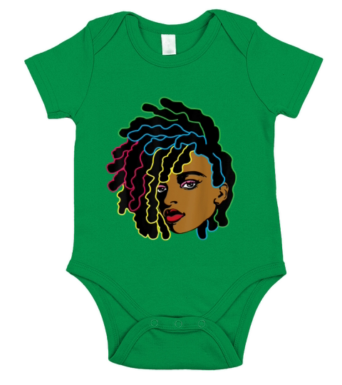 Black Woman African Afro Hair Cool Black History Short Sleeve Baby One-Piece