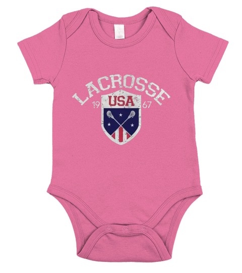 Vintage USA Lacrosse T-shirt Short Sleeve Baby One-Piece