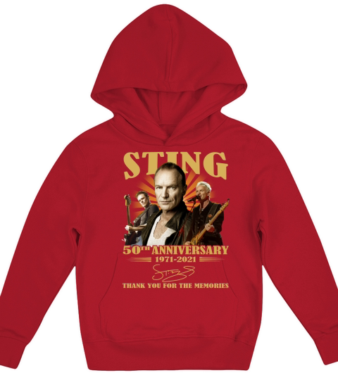 Sting 50th Anniversary 1971 2021 Signature Thank Kids Hoodie