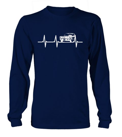 Heartbeat Ford Mustang Love Tshirt Iconic American Muscle Car Cool Shirt Long sleeved Unisex